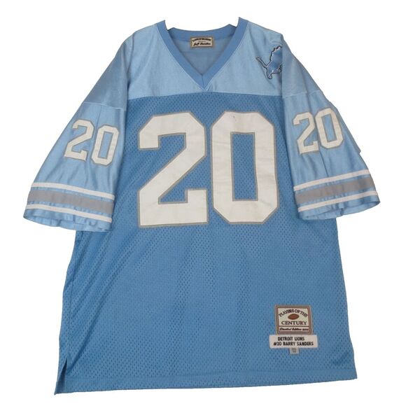 Barry Sanders Detroit Lions Throwback Jersey Size 3XL 56 Players Of The Century - Picture 1 of 16